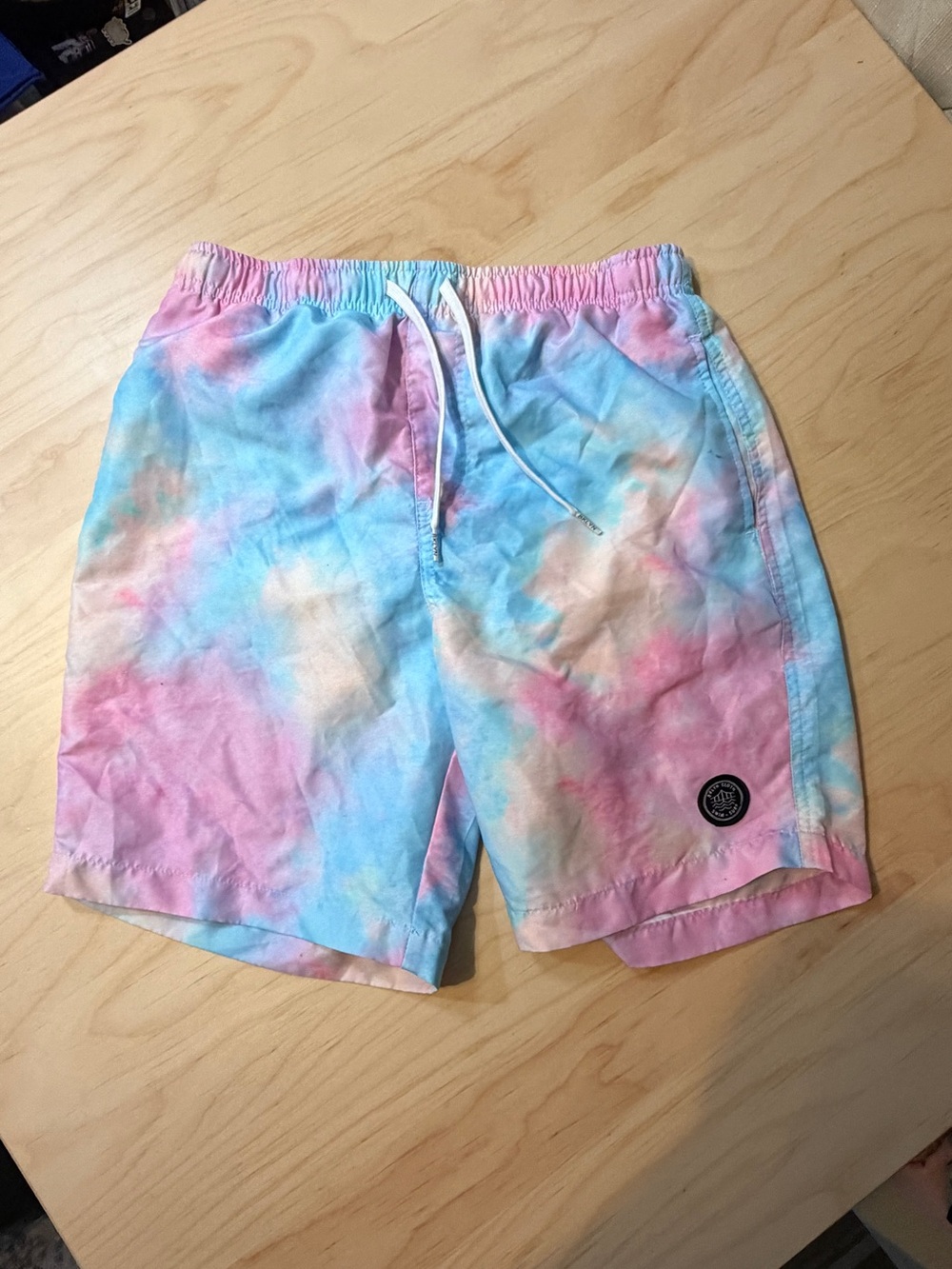 Brooklyn Cloth Pastel Tie-Dye Swim Trunks - Pink & Blue